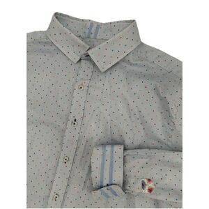 Robert Graham Modern Americana Tailored Fit Mens 2XL Multicolor Polka Dots LS‎